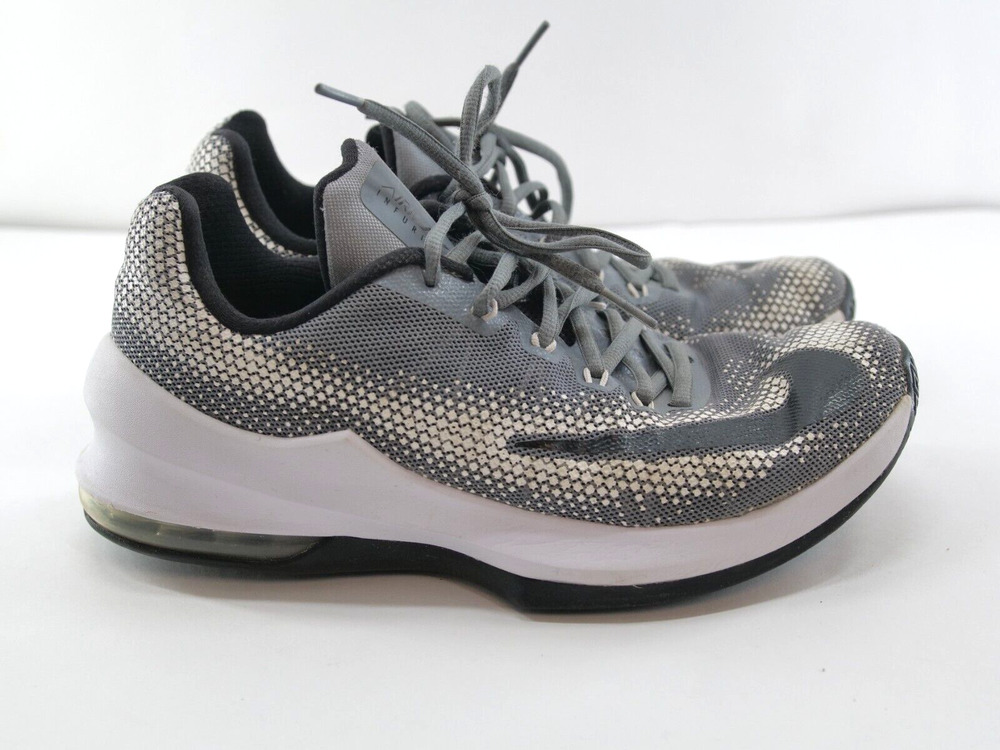 Nike Air Max Infuriate Men Basketball Shoes Size 8.5 Grey Black White 852457-002